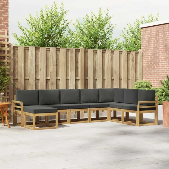 vidaXL Udendørs Sofagruppe 8 pcs Hvid og Antracit