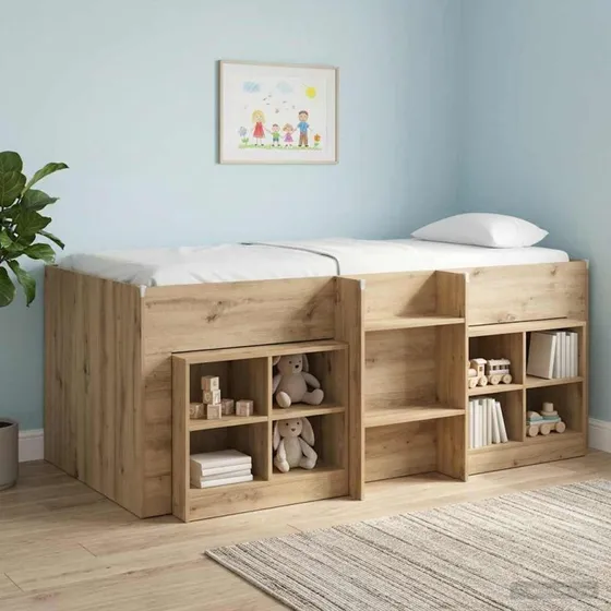 vidaXL Børns høje sengestel 2 pcs 90 x 190 cm