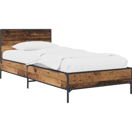 vidaXL Sengestel med Hovedgærde 80 x 200 cm, Gammelt Træ