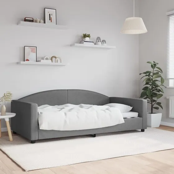 vidaXL Daybed 100x190 cm mørkegrå stof