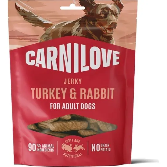 Carnilove Meat Jerky, Kalkun & Kanin, 100g