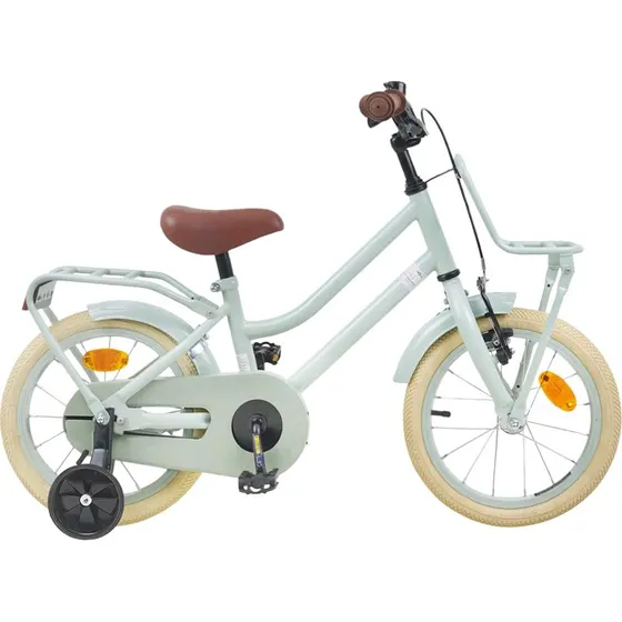 vidaXL Børnecykel 16 tommer, lys grøn, til 4-6 år