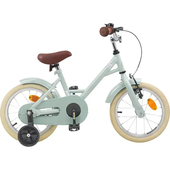 vidaXL Børnecykel 16 tommer, lys grøn, til 4-6 år