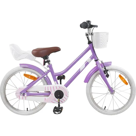 vidaXL Børnecykel 18 tommer Lilla til 5-7 år