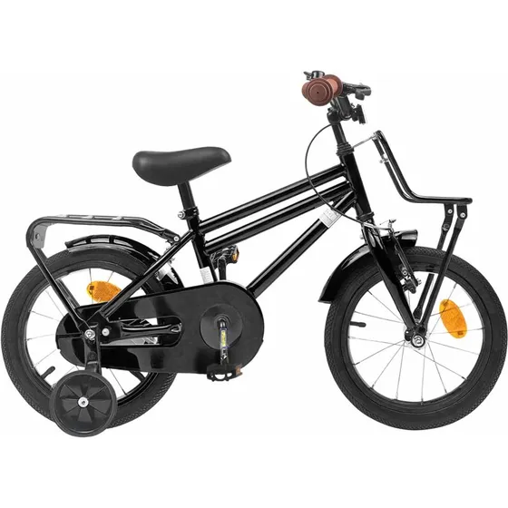 vidaXL Børnecykel 12 tommer, sort, til 2-4 år