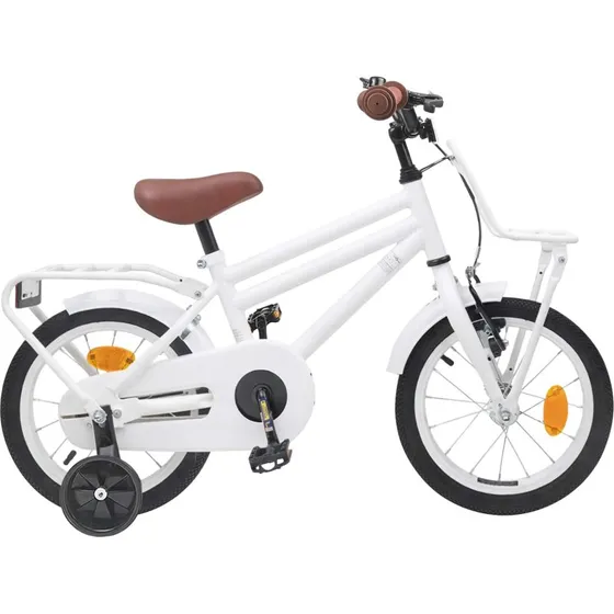 vidaXL Børnecykel 16 tommer Hvid 4-6 år