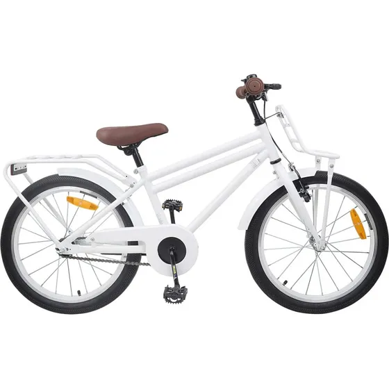 vidaXL Børnecykel 18 tommer Hvid 5-7 år