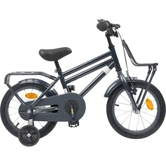 vidaXL Børnecykel 12 tommer, Mørkegrå, til 2-4 år