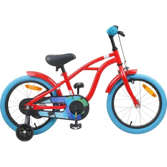 vidaXL Børnecykel 16 tommer Rød 4-6 år
