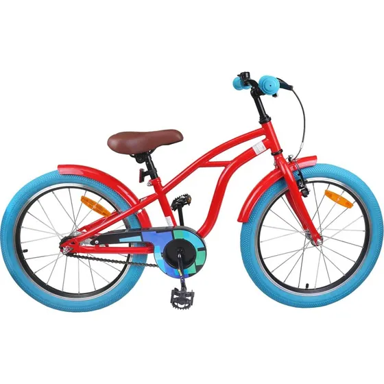 vidaXL Børnecykel 18 tommer Rød, 5-7 år