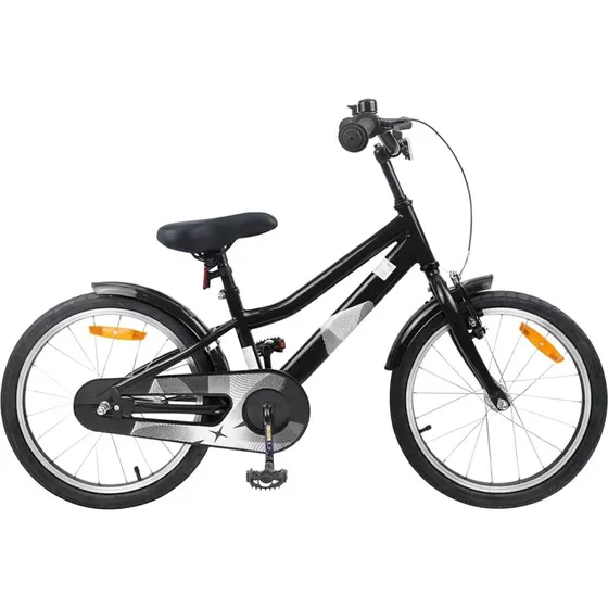 vidaXL Børnecykel 18 tommer, Sort, 5-7 år