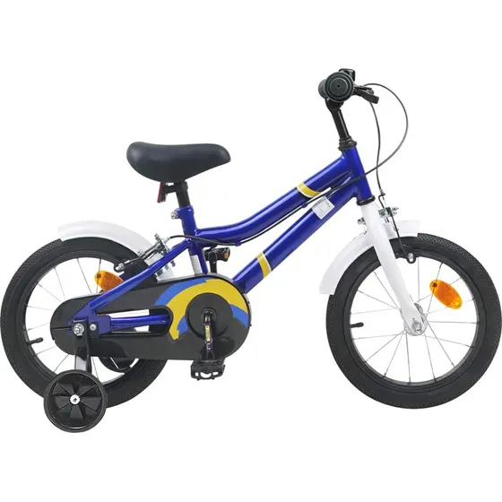 vidaXL Børnecykel 12 tommer Blå Hvid 2-4 år