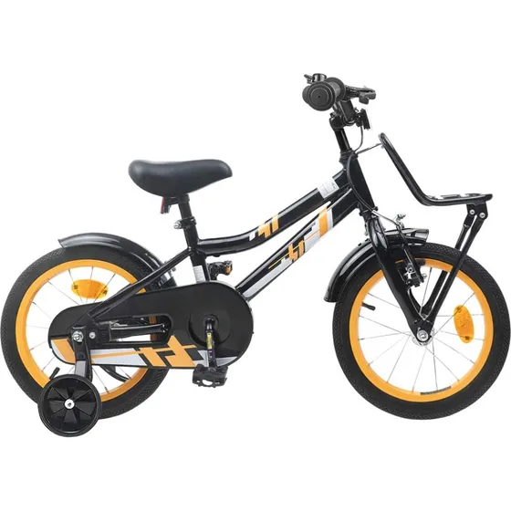 vidaXL Børnecykel 16 tommer Orange Sort 4-6 år