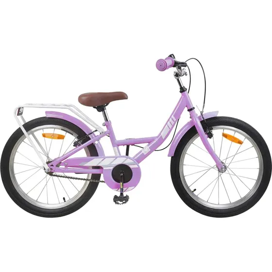 vidaXL Børnecykel 18 tommer Lilla til 5-7 år