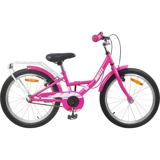 vidaXL Børnecykel 20 tommer Lyserød, justerbar til 6-11 år