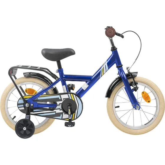 vidaXL Børnecykel 14 tommer, mørk blå, 3-5 år