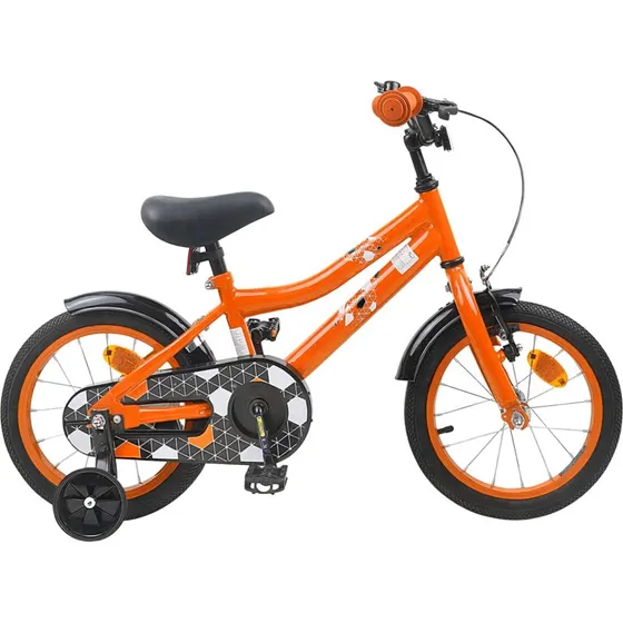 vidaXL Børnecykel 14 tommer, Orange, til 3-5 år