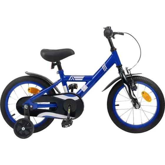 vidaXL Børnecykel 16 tommer, mørk blå, til 4-6 år