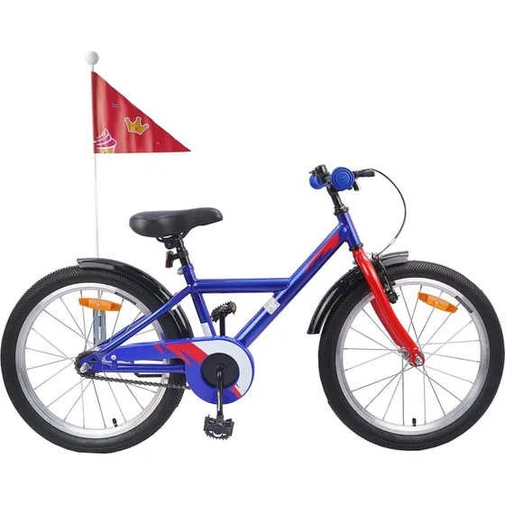 vidaXL Børnecykel 18 tommer, mørk blå, til 5-7 år