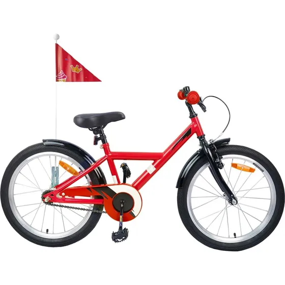 vidaXL Børnecykel 18 tommer Rød, 5-7 år