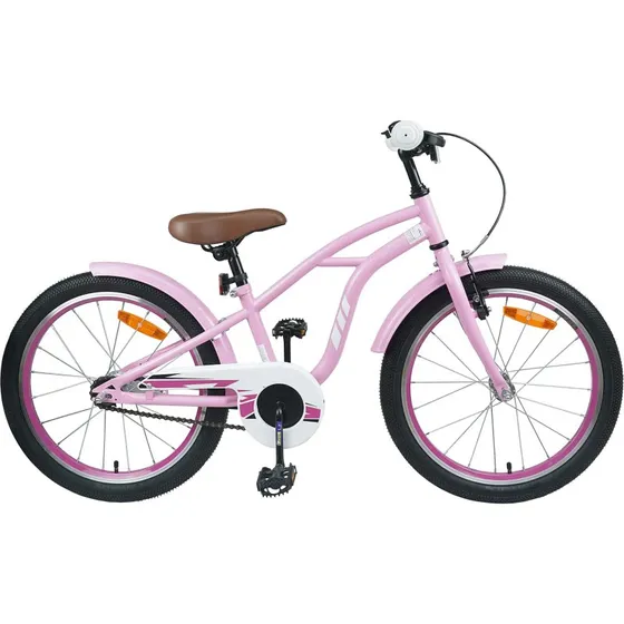 vidaXL Børnecykel 18 tommer Lys pink 5-7 år