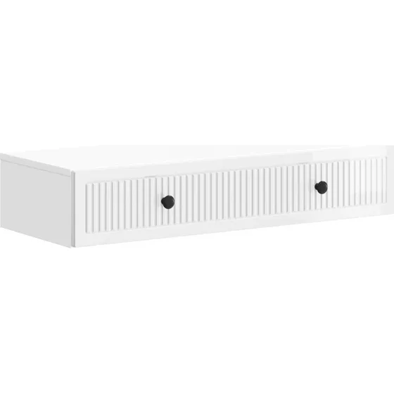 vidaXL Væghængt Sideskab Hvid Højglans 87,5 x 34,5 x 17 cm