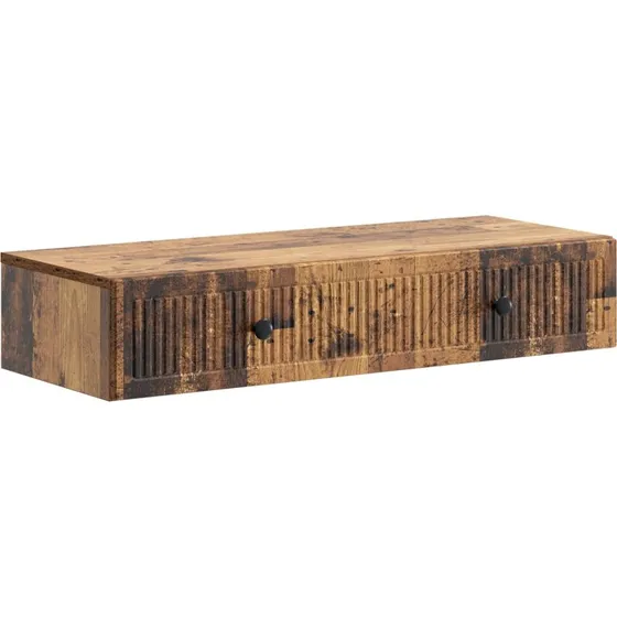 vidaXL Væghængt Sideskab Gammelt Træ 87,5 x 34,5 x 17 cm