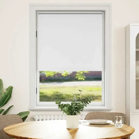 LumiBlu Mørklægningsrullegardin Offwhite - Blå, 140 x 175 cm