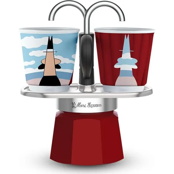 Bialetti Mini Express Magritte Rød, 2 kopper