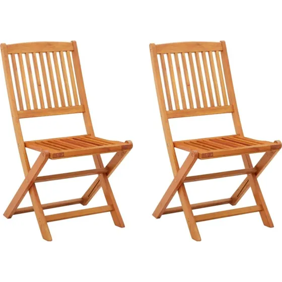 vidaXL Foldbare Havestole 2 stk. Eukalyptus