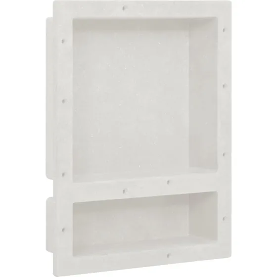 vidaxL Bruseniche 2-rum 41x51x10 cm mat hvid