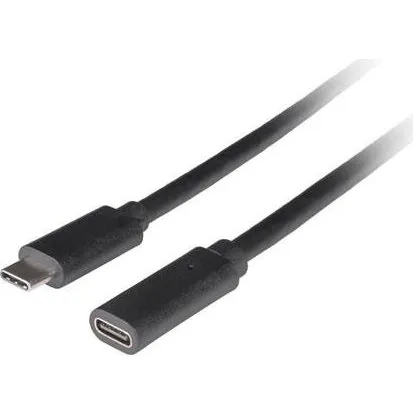 Lanberg CA-USBE-20CC-0005-BK USB-C forlængerkabel 0,5 m, sort