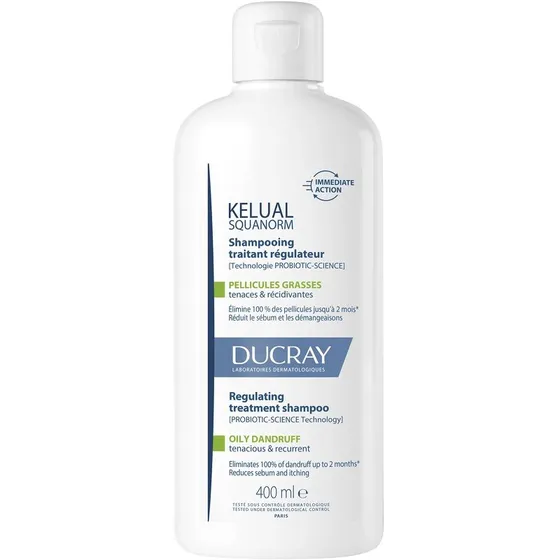 Ducray Kelual Squanorm Shampoo Oily Dandruff 400 ml