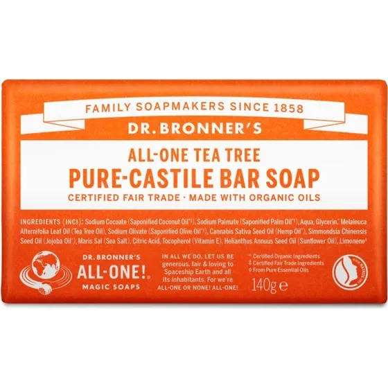 Dr. Bronner's Tea Tree Sæbebar 140 g
