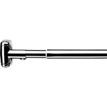 Hefe AD108541 buet teleskopforhængsstang, rustfri stål, 108-185 cm