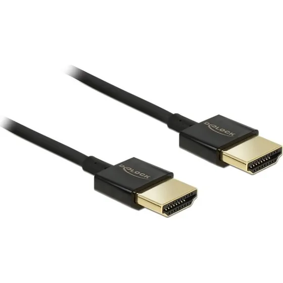 Delock Slim HDMI-kabel 4,5 m med Ethernet, sort