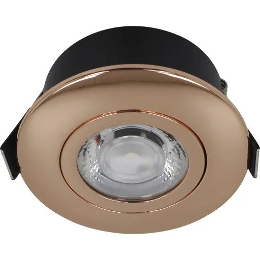 Nordtronic Low Profile Flexible indbygningsspot, 7,5 cm, kobber, 3000K