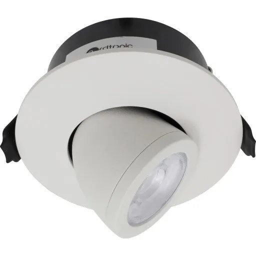 Nordtronic Low Profile Fleksibel Indbygningsspot 7,5 cm, Hvid, 3000K
