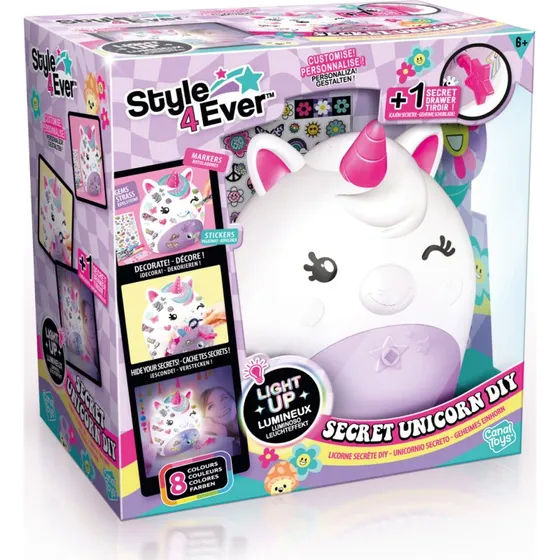 Style 4 Ever Hemmelig Deko DIY Enhjørningelampe