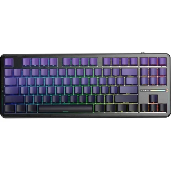 AULA F87 Pro GrayWood V4 RGB Tenkeyless Mekanisk Tastatur