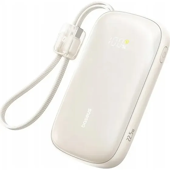 Baseus EnerFill FC21 Qpow 3 Ultra 10000mAh 22,5W Powerbank - Hvid