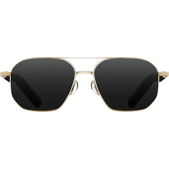 Xiaomi Mijia Smart Audio Glasses Pilot Style, Sort Guld