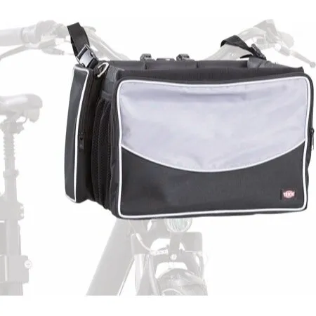 Trixie Cykelkurv 2-i-1 til hund 6 kg - Nylon, sort/grå