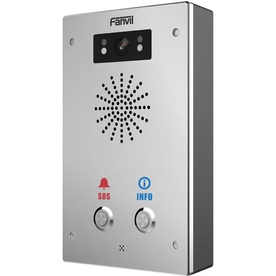 Fanvil I16S-02P dørtelefon med lyd, rustfrit stål, IP65, PoE