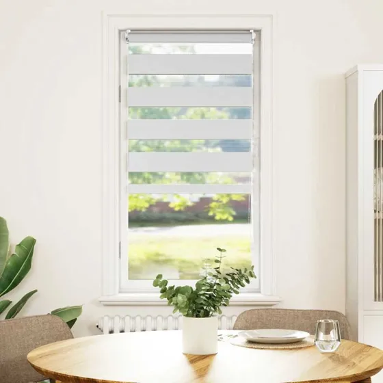 vidaXL Zebragardin 60x120 cm hvid
