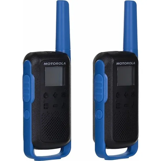 Motorola Talkabout T62 Walkie Talkie, 16 kanaler, sort/blå, 2 enheder
