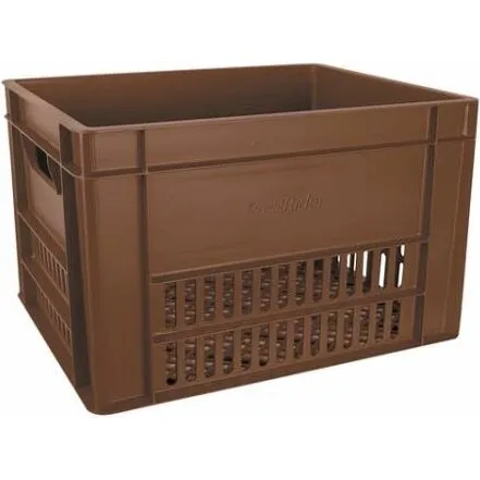 FastRider Crate L plastkurv 34L til for og bag – brun