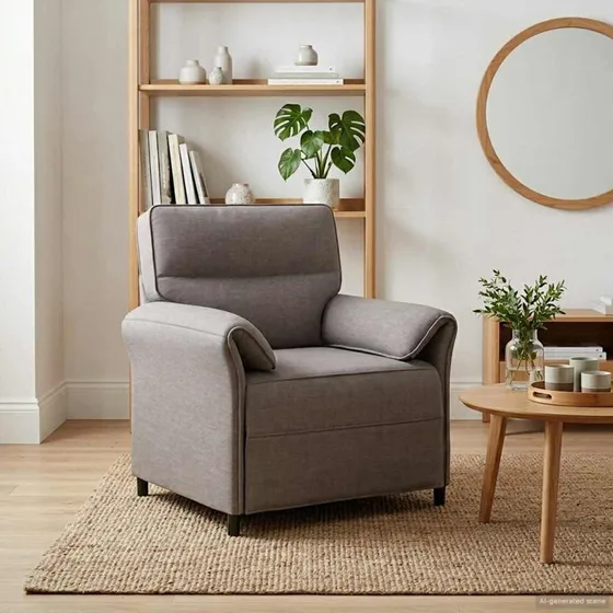 vidaXL Sofa 100% Polyester Metalramme MDF, Gråbrun, 1-70 cm