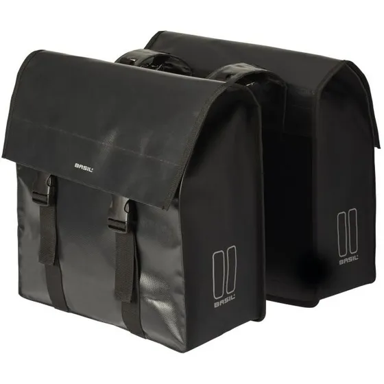 Basil Urban Load dobbelt cykeltaske 48–53L, sort (MIK/rem)