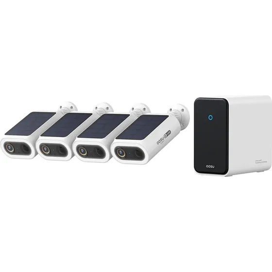 Aosu 4K SolarCam P1 Max med HomeCortex System – 4 Kameraer